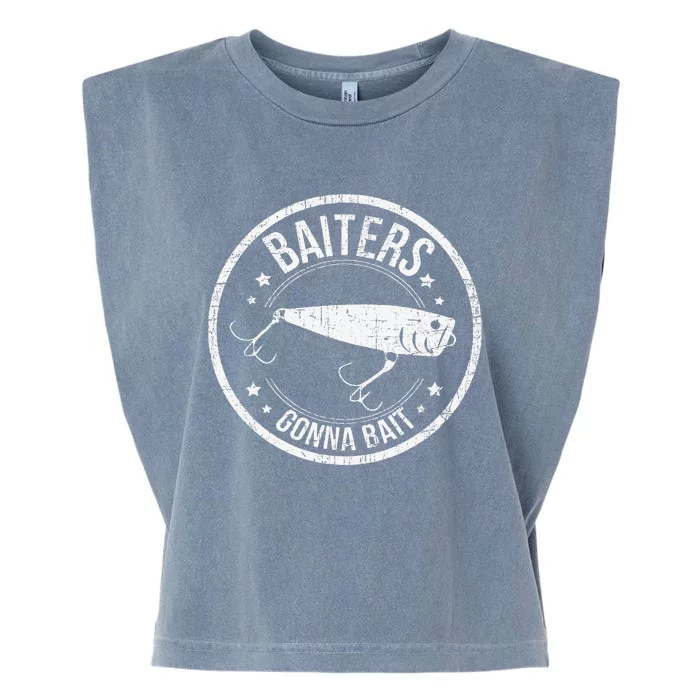 Baiters Gonna Bait Funny Fishing Bait & Tackle Distressed Garment-Dyed Women's Muscle Tee