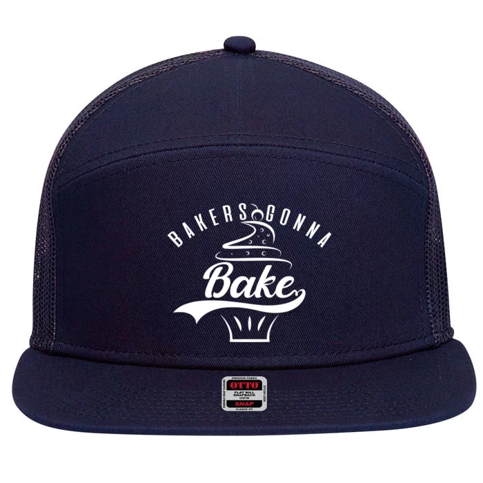 Bakers Gonna Bake Gift 7 Panel Mesh Trucker Snapback Hat