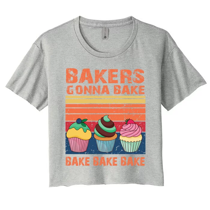 Bakers Gonna Bake Gift Women's Crop Top Tee