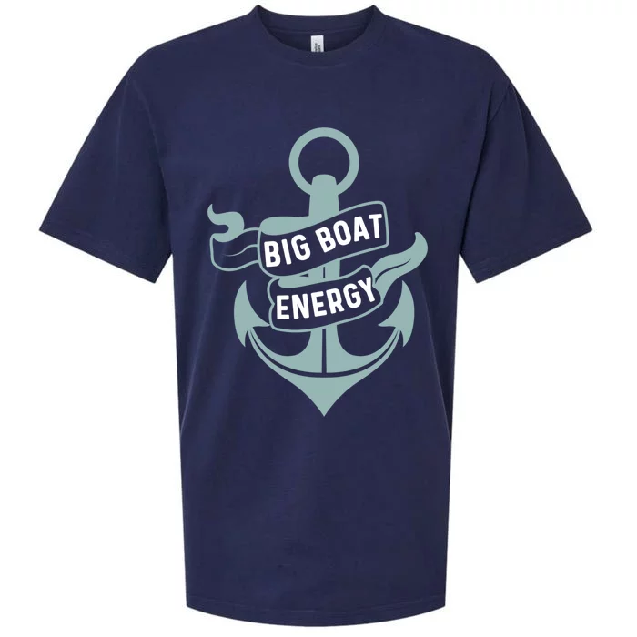 Boating Gift Big Boat Energy On Cruise Time Sailing Gift Sueded Cloud Jersey T-Shirt