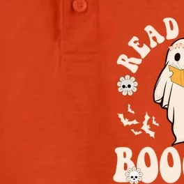 Booooks Ghost Boo Reading Books Library Halloween Teacher Cute Gift Dry Zone Grid Performance Polo