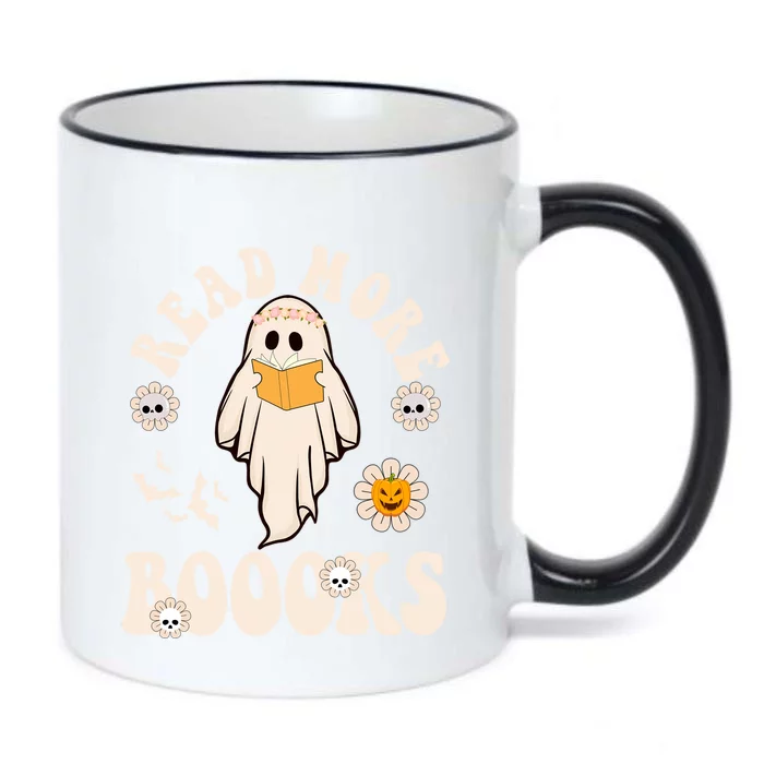 Booooks Ghost Boo Reading Books Library Halloween Teacher Cute Gift Black Color Changing Mug