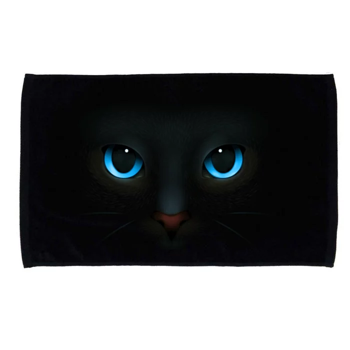 Bluefunny Gifteyed Black Cat Blending Into The Night Graphic Art Gift Microfiber Hand Towel