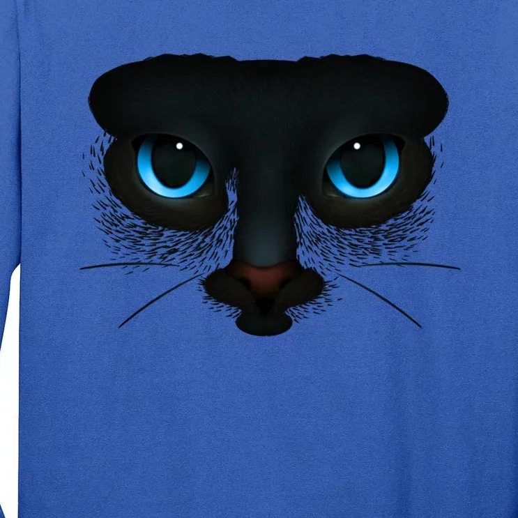 Bluefunny Gifteyed Black Cat Blending Into The Night Graphic Art Gift Tall Long Sleeve T-Shirt