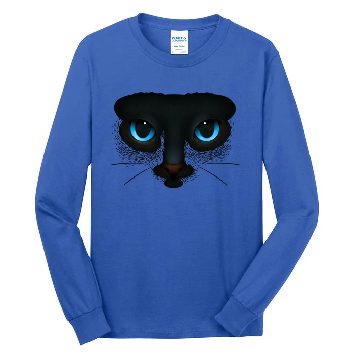 Bluefunny Gifteyed Black Cat Blending Into The Night Graphic Art Gift Tall Long Sleeve T-Shirt