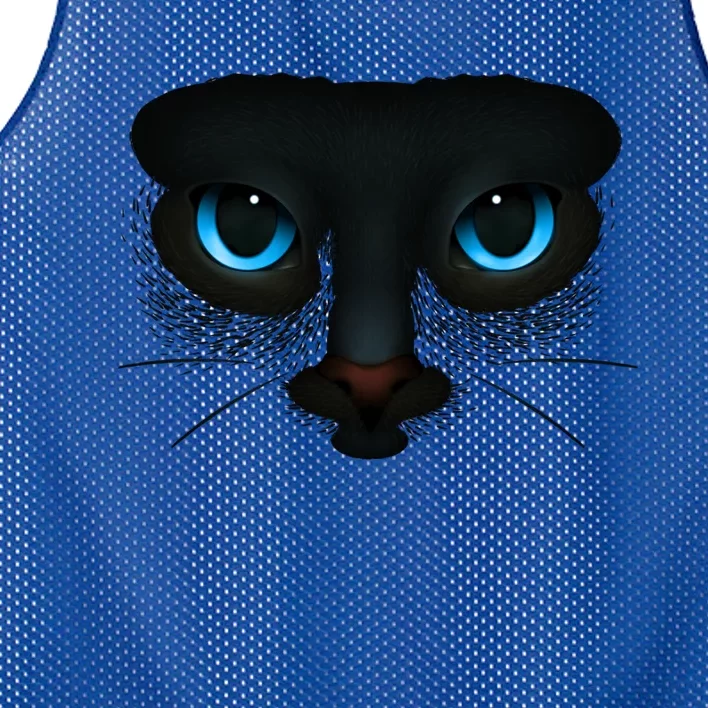 Bluefunny Gifteyed Black Cat Blending Into The Night Graphic Art Gift Mesh Reversible Basketball Jersey Tank