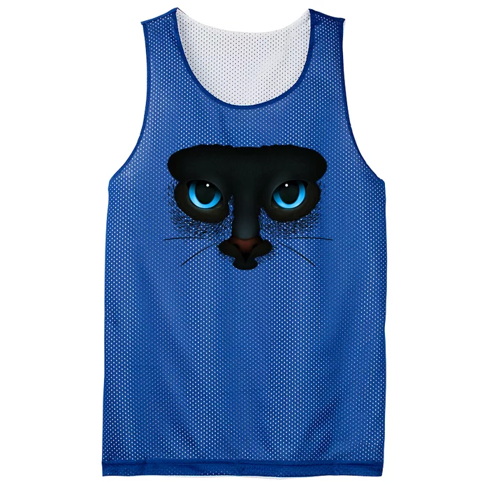 Bluefunny Gifteyed Black Cat Blending Into The Night Graphic Art Gift Mesh Reversible Basketball Jersey Tank