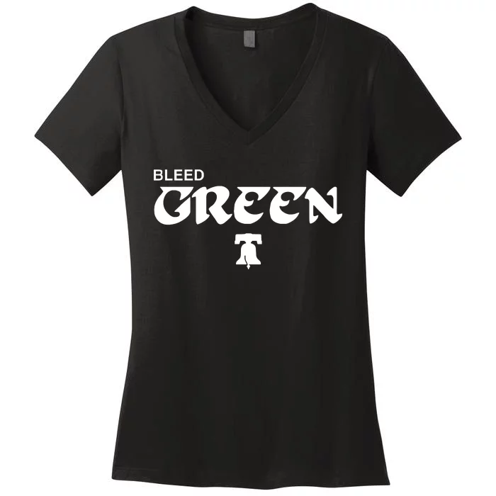 Bleed Green Women's V-Neck T-Shirt