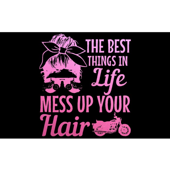 Biker Girl Best Things In Life Mess Up You Hair Motorcycle Bumper Sticker