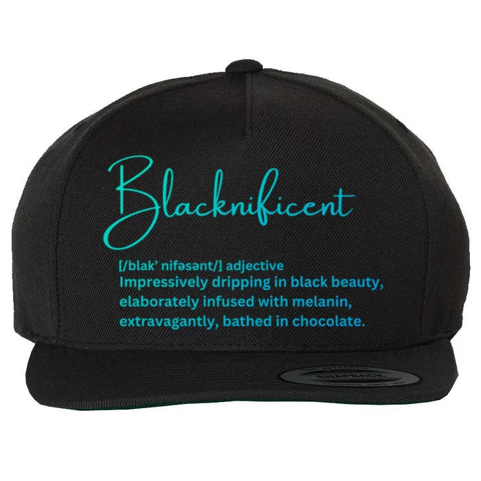 Blacknificent Gift Wool Snapback Cap