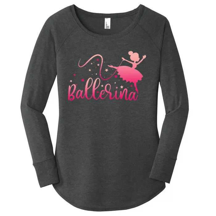 Ballerina Girl Ballet Dance Dancer Lovers Women's Perfect Tri Tunic Long Sleeve Shirt