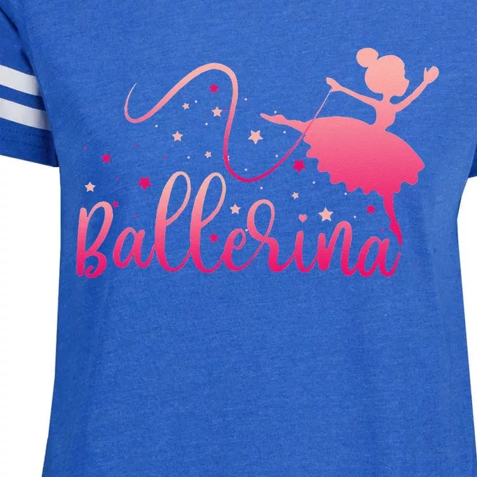 Ballerina Girl Ballet Dance Dancer Lovers Enza Ladies Jersey Football T-Shirt