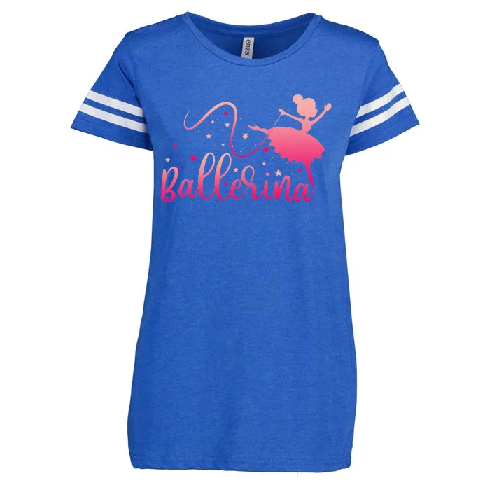 Ballerina Girl Ballet Dance Dancer Lovers Enza Ladies Jersey Football T-Shirt