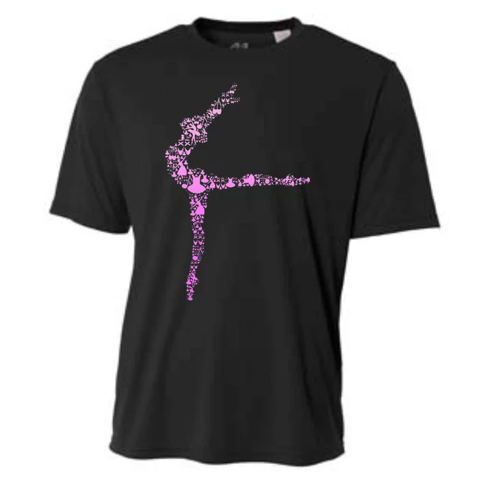 Ballerina Girl Ballet Women Girl Cooling Performance Crew T-Shirt