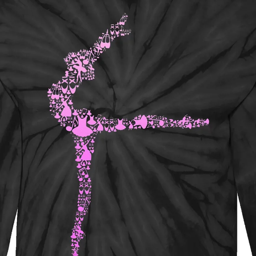 Ballerina Girl Ballet Women Girl Tie-Dye Long Sleeve Shirt