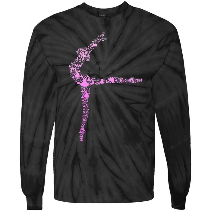 Ballerina Girl Ballet Women Girl Tie-Dye Long Sleeve Shirt