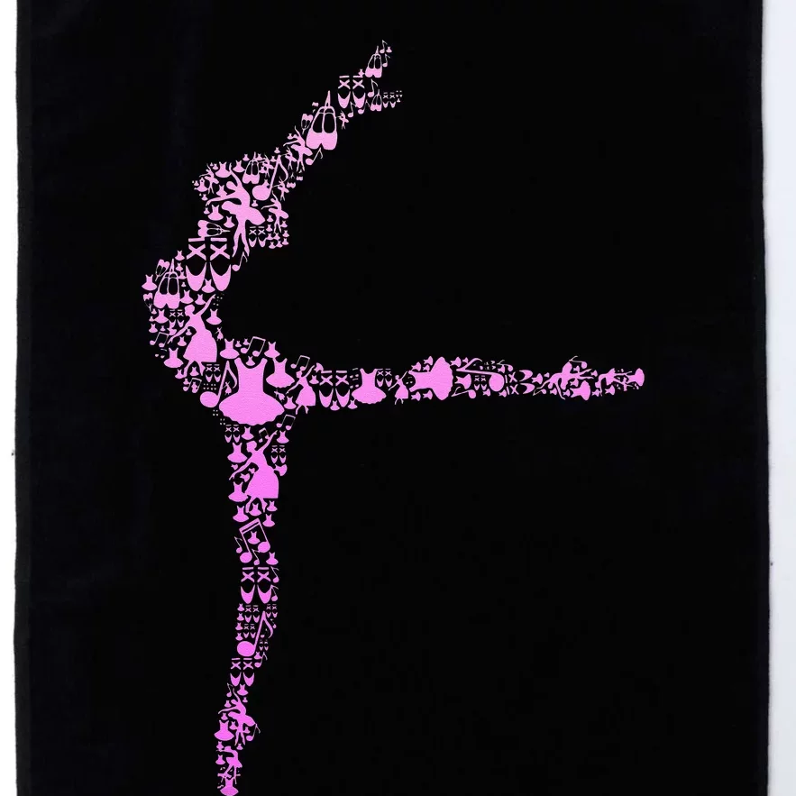 Ballerina Girl Ballet Women Girl Platinum Collection Golf Towel