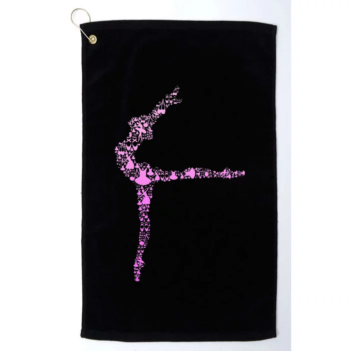 Ballerina Girl Ballet Women Girl Platinum Collection Golf Towel