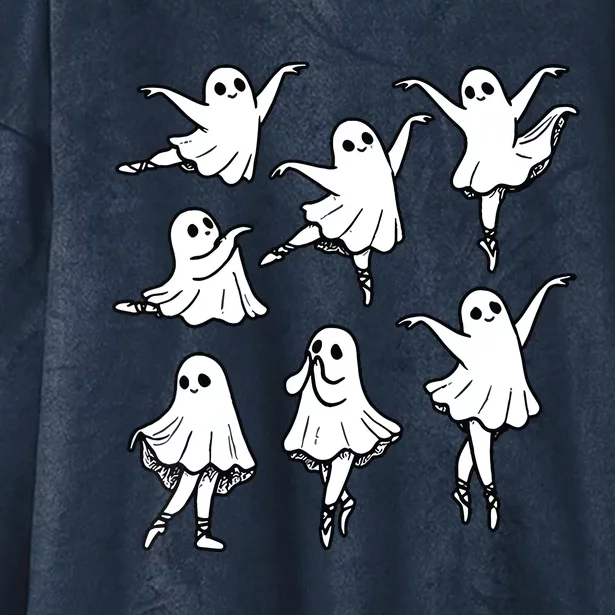 Ballet Ghost Ballet Dancer Spooky Dance Teacher Halloween Hooded Wearable Blanket