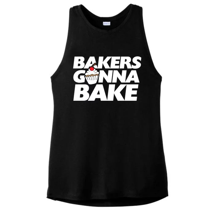 Bakers Gonna Bake Funny Gift Baking Cupcake Art Bakery Ladies Tri-Blend Wicking Tank