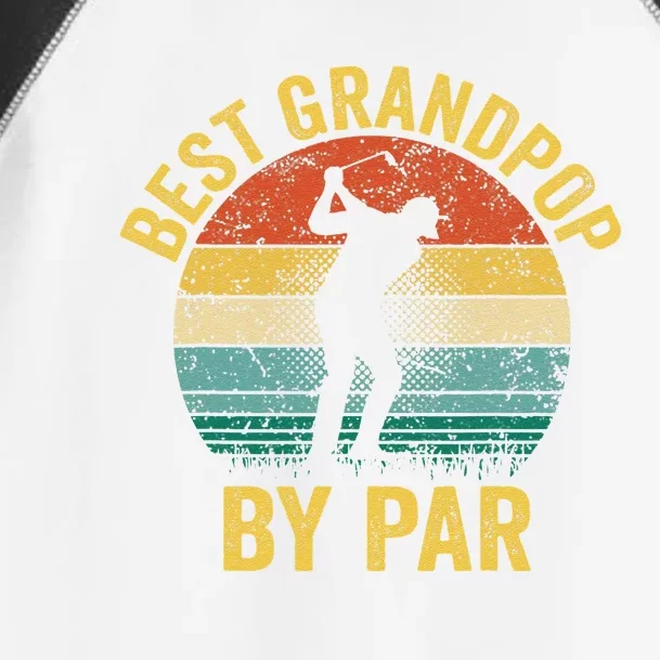 Best Grandpop By Par Fathers Day Golf Gift Grandpa Toddler Fine Jersey T-Shirt