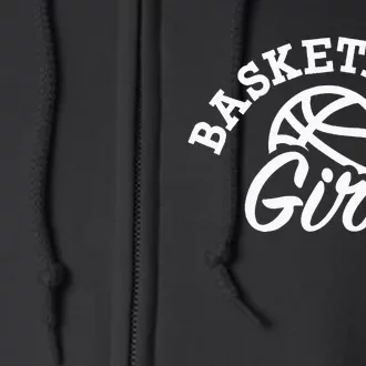 Basketball Girl Full Zip Hoodie