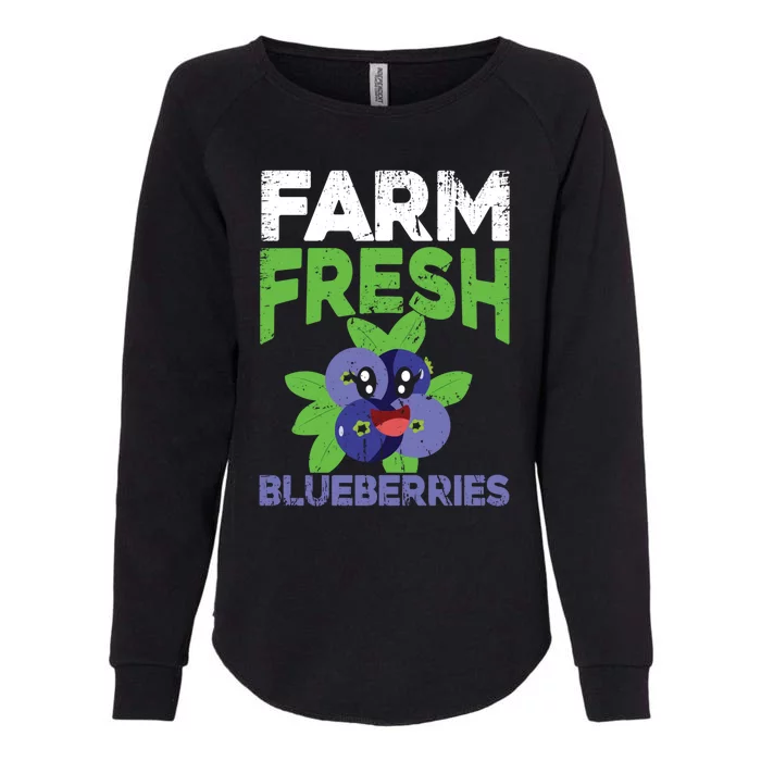 Blueberries Graphics Blueberry Lover Farmer Blueberry Fruit Cool Gift Womens California Wash Sweatshirt