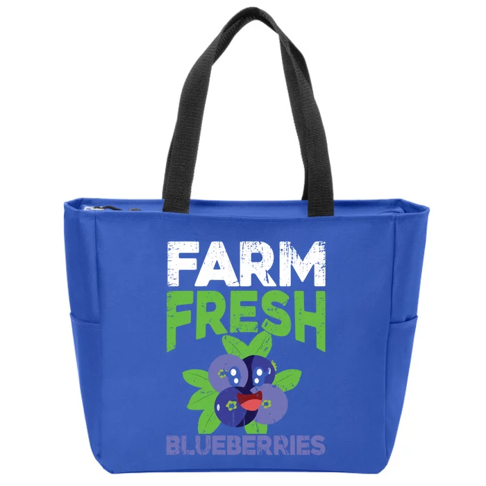 Blueberries Graphics Blueberry Lover Farmer Blueberry Fruit Cool Gift Zip Tote Bag