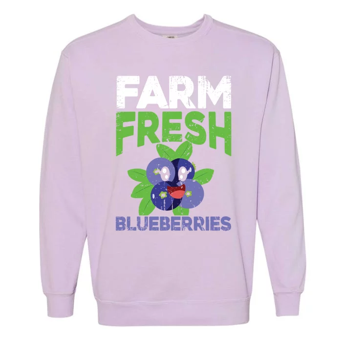 Blueberries Graphics Blueberry Lover Farmer Blueberry Fruit Cool Gift Garment-Dyed Sweatshirt