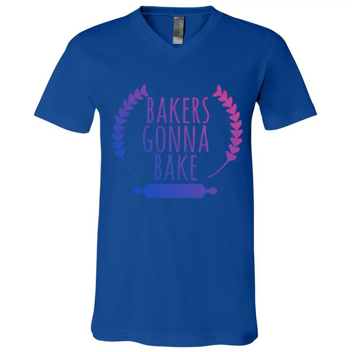 Bakers Gonna Bake Great Baking Gift Cute Baking Gift V-Neck T-Shirt