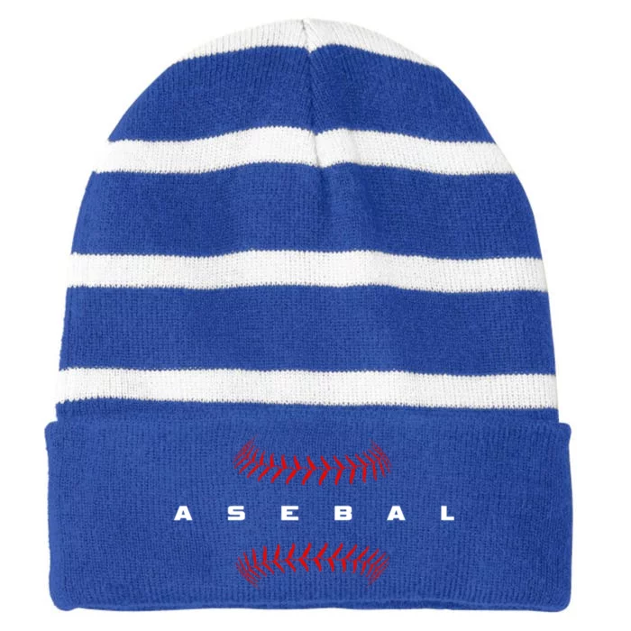 Baseball Gift Baseball Gift Striped Beanie with Solid Band