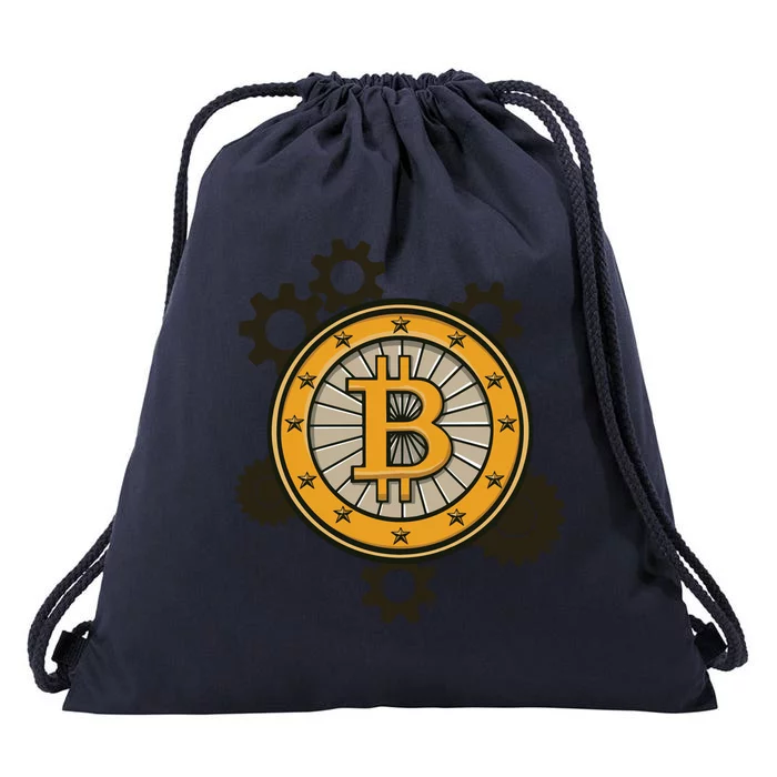 Bitcoin Gears Drawstring Bag