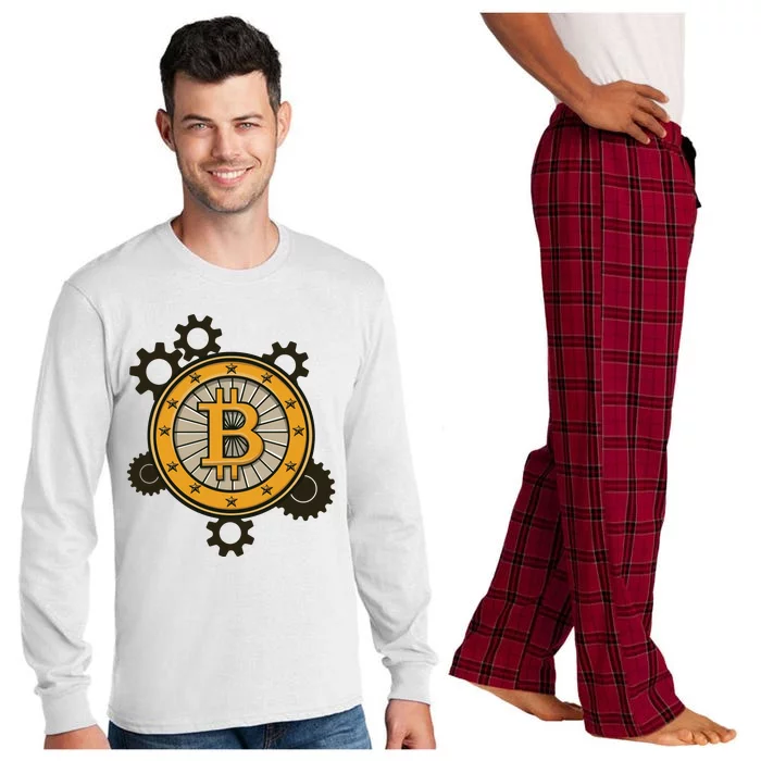 Bitcoin Gears Long Sleeve Pajama Set