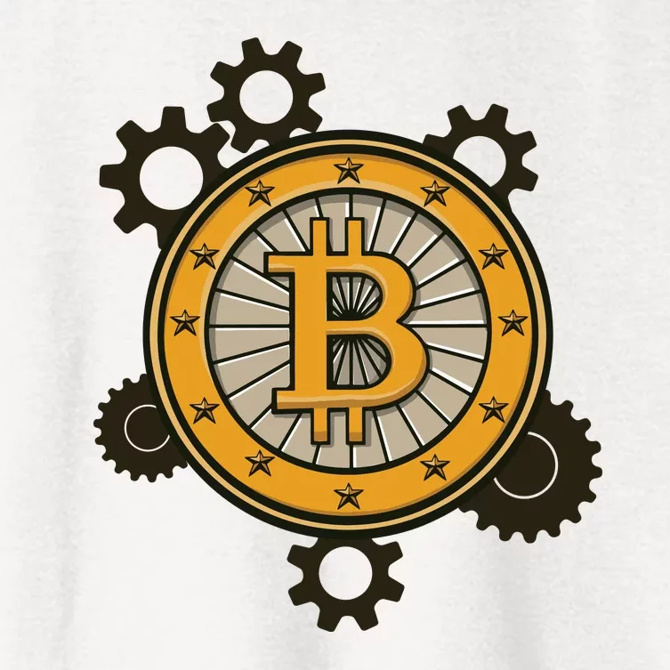 Bitcoin Gears Women's Crop Top Tee