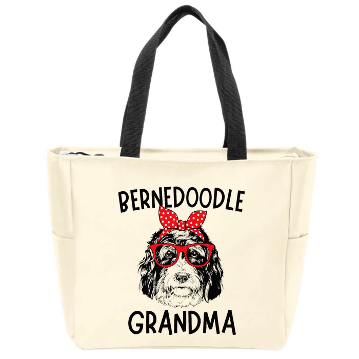 Bernedoodle Grandma Bernedoodle Dog Nana MotherS Day Zip Tote Bag