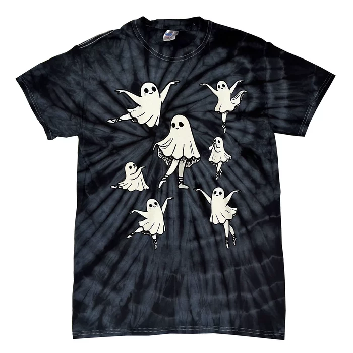 Ballet Ghost Ballet Dancer Spooky Dance Teacher Halloween Gift Tie-Dye T-Shirt