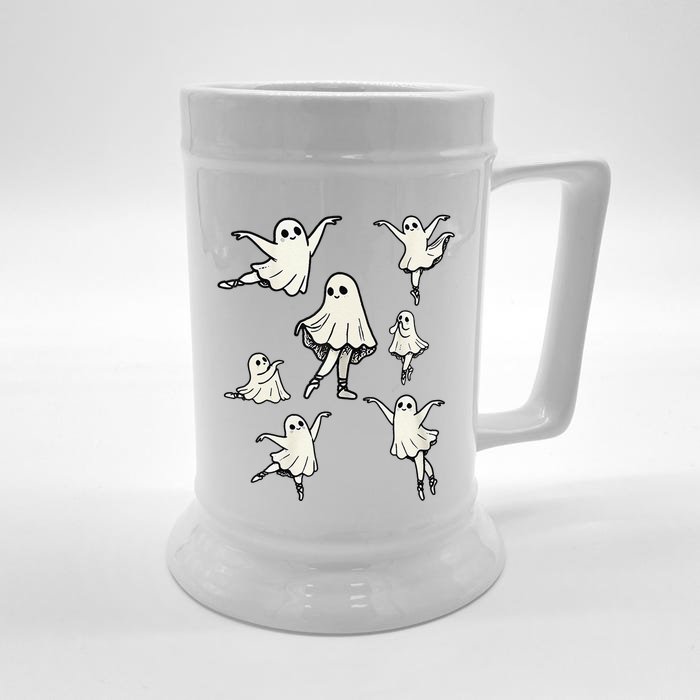 Ballet Ghost Ballet Dancer Spooky Dance Teacher Halloween Gift Front & Back Beer Stein