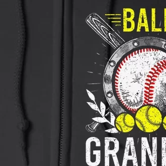 Ball Grandpa Baseball Lover Grandpa Father's Day Full Zip Hoodie