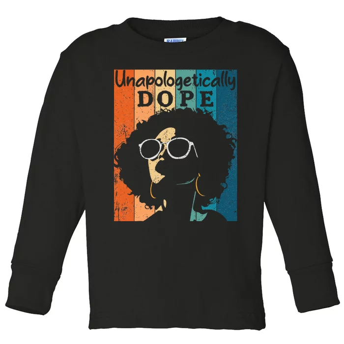 Black Girl Black History & Juneteenth African Heritage Toddler Long Sleeve Shirt