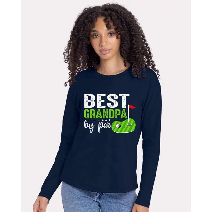 Best Grandpa By Par FatherS Day Golf Sports Lover Grandpa Womens Cotton Relaxed Long Sleeve T-Shirt