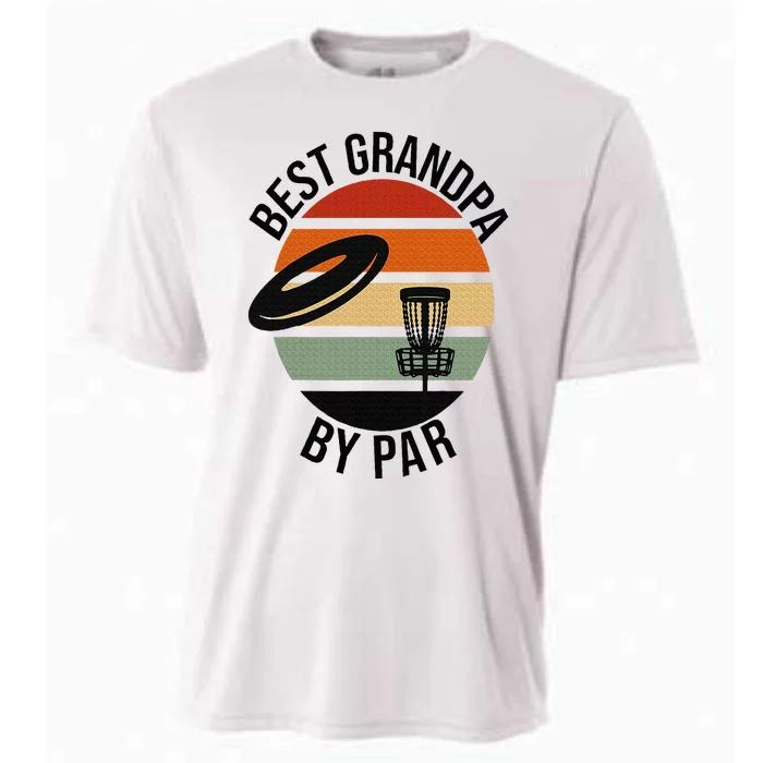 Best Grandpa By Par Fathers Day Frisbee Disc Golf Cooling Performance Crew T-Shirt