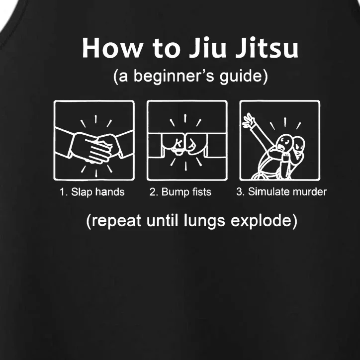 BJJ Gifts Beginner Jiu Jitsu Guide Funny Brazilian Jiu Jitsu Performance Tank