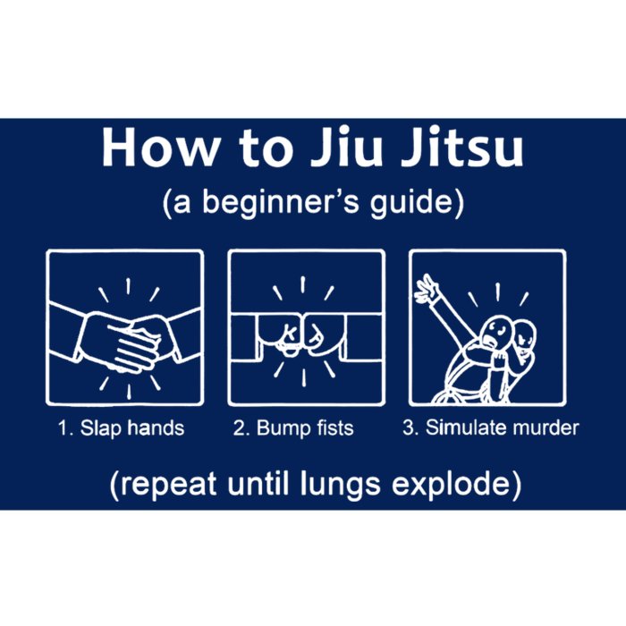 BJJ Gifts Beginner Jiu Jitsu Guide Funny Brazilian Jiu Jitsu Bumper Sticker