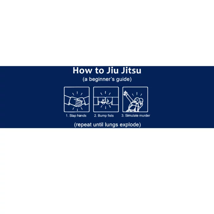 BJJ Gifts Beginner Jiu Jitsu Guide Funny Brazilian Jiu Jitsu Bumper Sticker