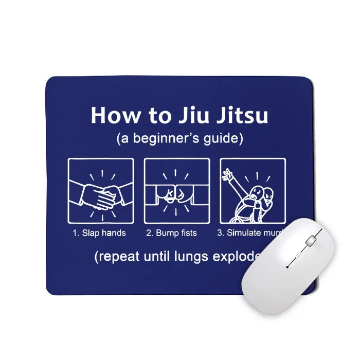 BJJ Gifts Beginner Jiu Jitsu Guide Funny Brazilian Jiu Jitsu Mousepad