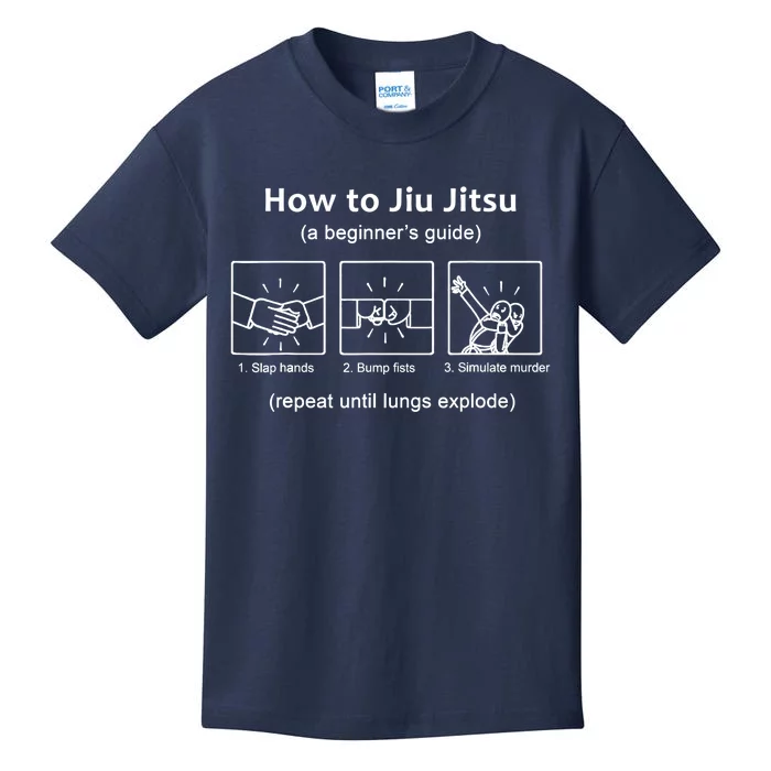 BJJ Gifts Beginner Jiu Jitsu Guide Funny Brazilian Jiu Jitsu Kids T-Shirt