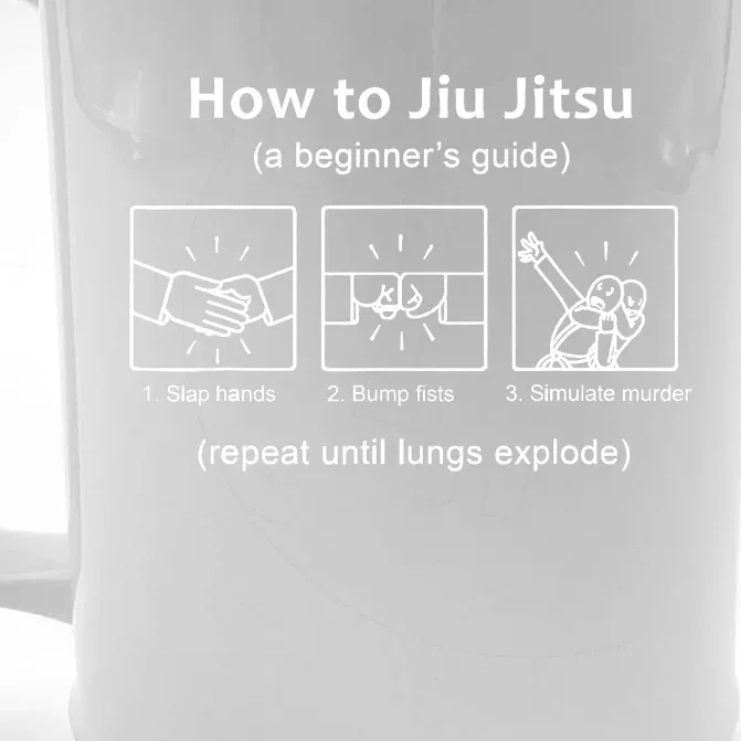 BJJ Gifts Beginner Jiu Jitsu Guide Funny Brazilian Jiu Jitsu Front & Back Beer Stein