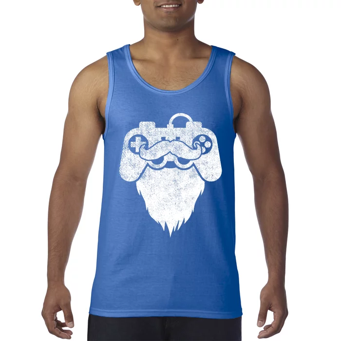 Bearded Gamer Beard Dad Gaming Cool Videogame Controller Gift Tank Top