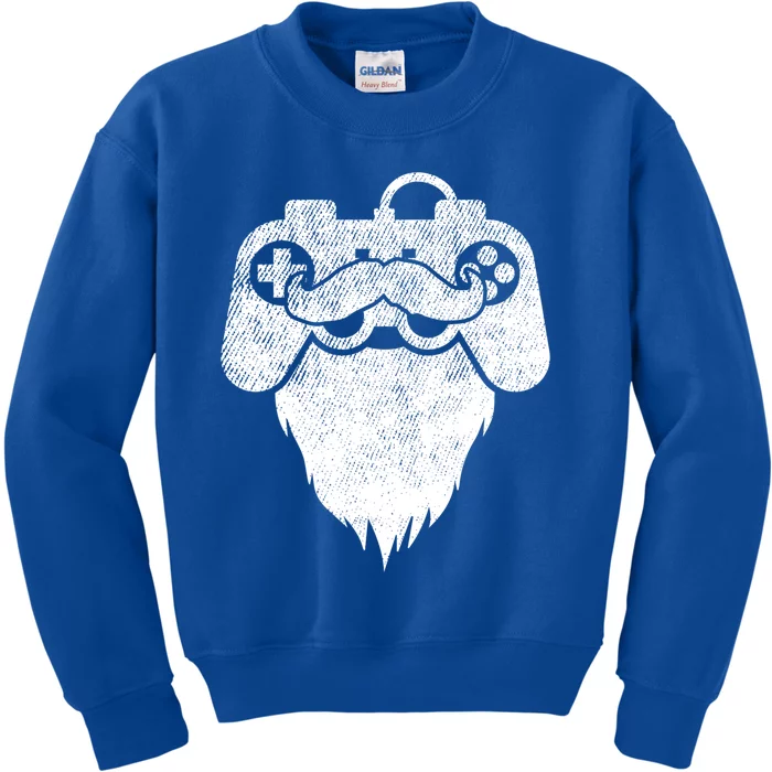 Bearded Gamer Beard Dad Gaming Cool Videogame Controller Gift Kids Sweatshirt