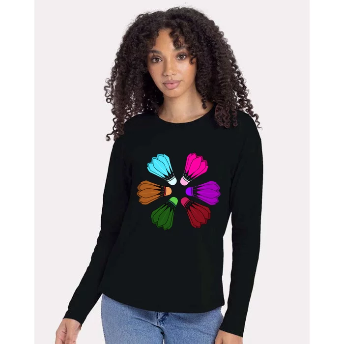 Badminton Gift Womens Cotton Relaxed Long Sleeve T-Shirt